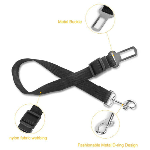2Pcs Pet Dog Seat Belt Leash Adjustable Pet Dog Cat Safety Leads